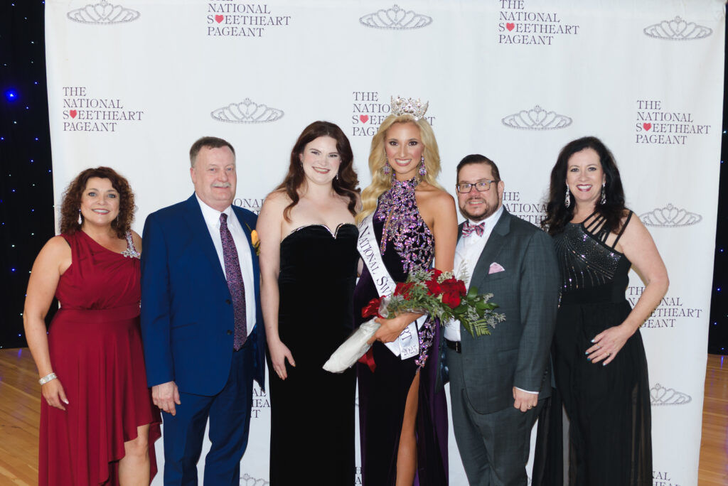 Miss National Sweetheart 2025 with the judges.